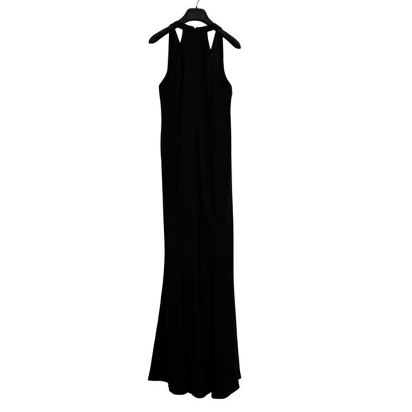 New NWT Carmen Marc Valvo Infusion Black Maxi Dress Size 10 - Picture 3 of 13